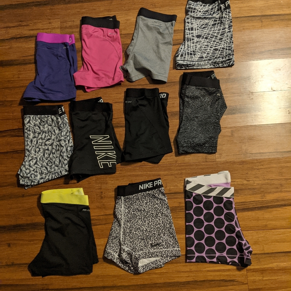 Lot of 11 Nike booty shorts